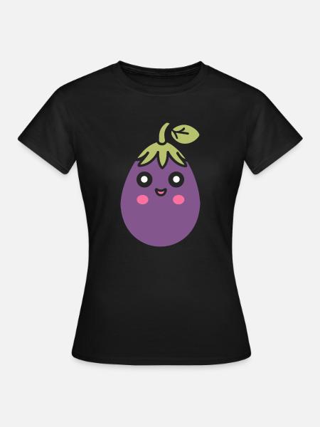 Aubergine - Frauen T-Shirt - Schwarz