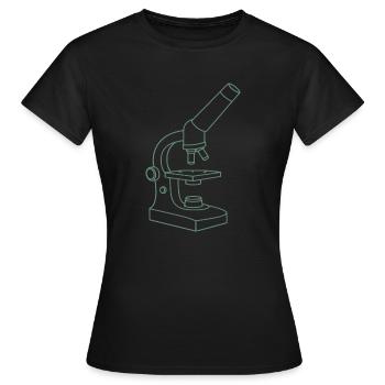 Microscope - Women's T-Shirt - black - Front - AI Model Female 172 dark (172cm)