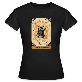 Spule des Schicksals Tarot nähen - Frauen T-Shirt - Schwarz - Vorne - AI Model Female 172 dark (172cm)