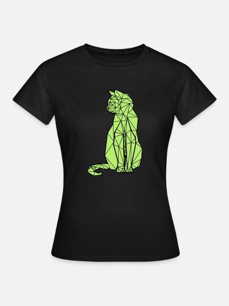 ORIGAMI CHAT - T-shirt Femme - noir