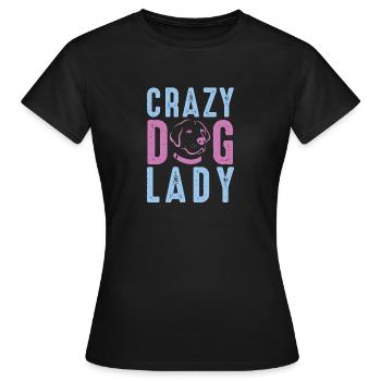 Crazy Dog Lady - T-shirt Femme - noir - Devant - AI Model Female 172 dark (172cm)
