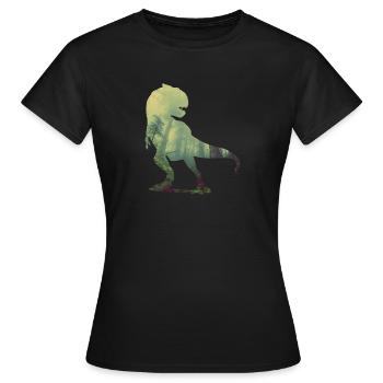 Tyrannosaurus - Frauen T-Shirt - Schwarz - Vorne - AI Model Female 172 dark (172cm)