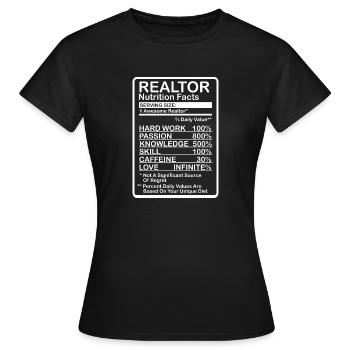 Courtier Informations nutritionnelles - T-shirt Femme - noir - Devant - AI Model Female 172 dark (172cm)