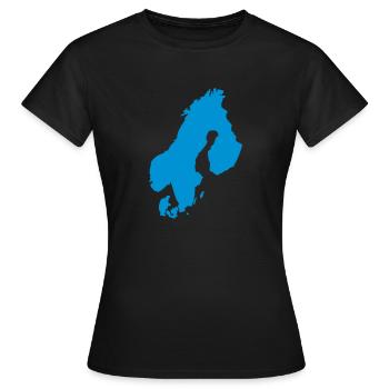 Scandinavie - T-shirt Femme - noir - Devant - AI Model Female 172 dark (172cm)