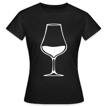 Verre à vin rouge Verre à vin - T-shirt Femme - noir - Devant - AI Model Female 172 dark (172cm)