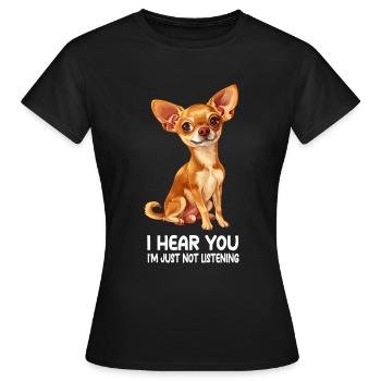 Chihuahua - Frauen T-Shirt - Schwarz - Vorne - AI Model Female 172 dark (172cm)
