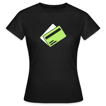Carte de crédit - T-shirt Femme - noir - Devant - AI Model Female 172 dark (172cm)
