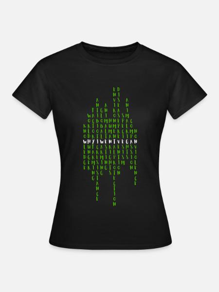 Pourquoi je suis allé VEGAN 1a - T-shirt Femme - noir