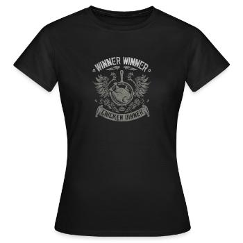 Chicken Dinner - Frauen T-Shirt - Schwarz - Vorne - AI Model Female 172 dark (172cm)
