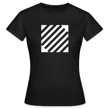 Lignes Traits Zebra - T-shirt Femme - noir - Devant - AI Model Female 172 dark (172cm)