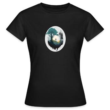 SURREAL - Frauen T-Shirt - Schwarz - Vorne - AI Model Female 172 dark (172cm)