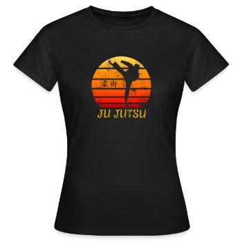 Ju Jutsu Kampfsport Ju-Jutsu Jujutsu Ju-Jitsu gelb - Frauen T-Shirt - Schwarz - Vorne - AI Model Female 172 dark (172cm)