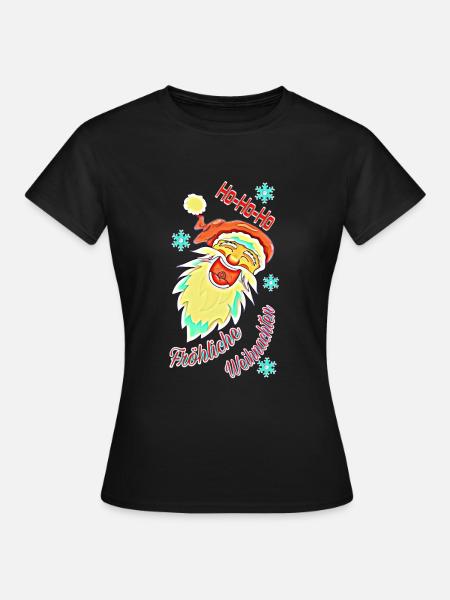 Weihnachtsmann - Frauen T-Shirt - Schwarz