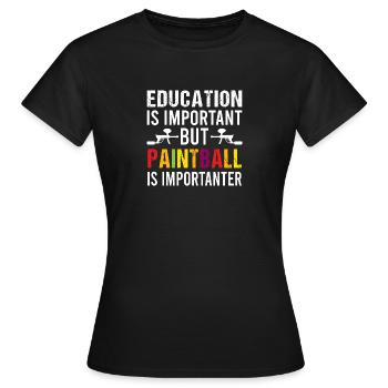 Paintball Paintballer Vintage Paintball Teamsport - Frauen T-Shirt - Schwarz - Vorne - AI Model Female 172 dark (172cm)