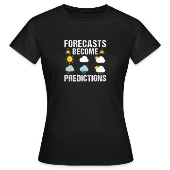 Meteorologe Wetter Meteorologie - Frauen T-Shirt - Schwarz - Vorne - AI Model Female 172 dark (172cm)