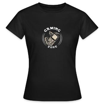 Gaming Zone Trex Arm Spiele Konsole - Frauen T-Shirt - Schwarz - Vorne - AI Model Female 172 dark (172cm)