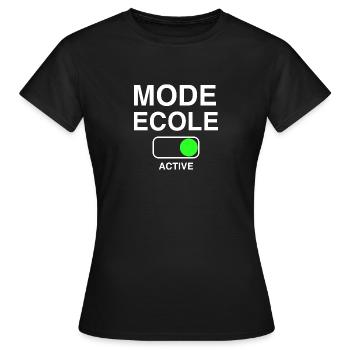 ECOLE RENTRE SCOLAIRE DROLE CADEAU - T-shirt Femme - noir - Devant - AI Model Female 172 dark (172cm)