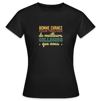 Man Humor Co-worker Departure Gift - Women's T-Shirt - black - Front - AI Model Female 172 dark (172cm)