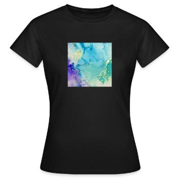 Bild Tinten Blau - Frauen T-Shirt - Schwarz - Vorne - AI Model Female 172 dark (172cm)