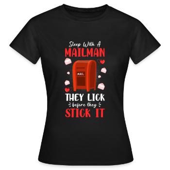 Postbote Paket Kurier - Frauen T-Shirt - Schwarz - Vorne - AI Model Female 172 dark (172cm)