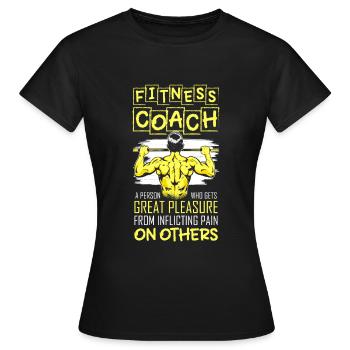 Fitness Trainer Développé couché - T-shirt Femme - noir - Devant - AI Model Female 172 dark (172cm)