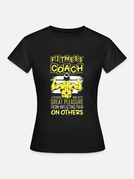 Fitness Trainer Bankdrücken - Frauen T-Shirt - Schwarz
