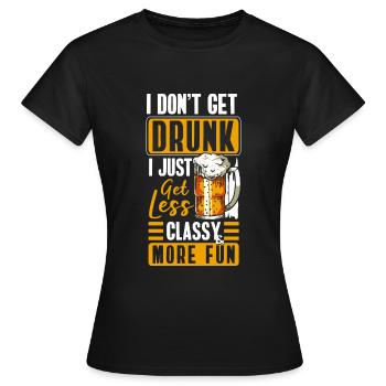 Alkoholiker Feiern Wochenende - Frauen T-Shirt - Schwarz - Vorne - AI Model Female 172 dark (172cm)