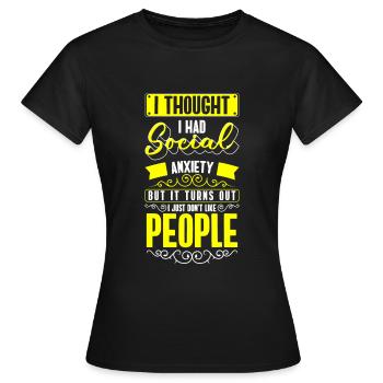 Hate Crowd Misanthropy Mean - Women's T-Shirt - black - Front - AI Model Female 172 dark (172cm)