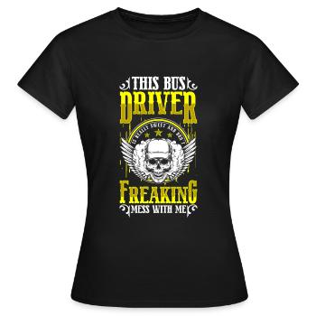 Bus beruf transport - Frauen T-Shirt - Schwarz - Vorne - AI Model Female 172 dark (172cm)