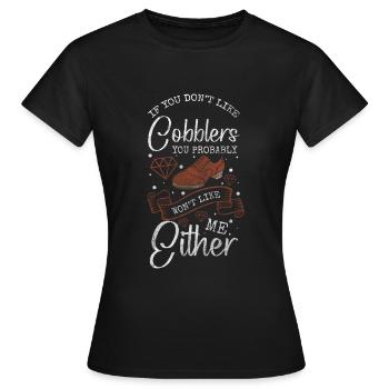 Schuhmacher Arbeit Stiefel - Frauen T-Shirt - Schwarz - Vorne - AI Model Female 172 dark (172cm)