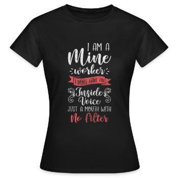 Mines Mines de pierres - T-shirt Femme - noir - Devant - AI Model Female 172 dark (172cm)
