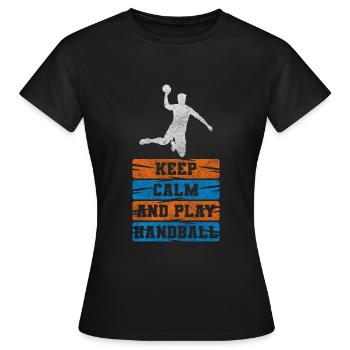 Handballer Wettkampf Tor - Frauen T-Shirt - Schwarz - Vorne - AI Model Female 172 dark (172cm)