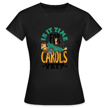 festif des Fêtes - T-shirt Femme - noir - Devant - AI Model Female 172 dark (172cm)