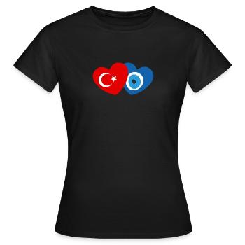 Œil turc - T-shirt Femme - noir - Devant - AI Model Female 172 dark (172cm)