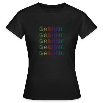 Gaming Gaming Gaming Gaming Gaming - Women's T-Shirt - black - Front - AI Model Female 172 dark (172cm)