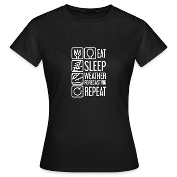 Météo météo météo - T-shirt Femme - noir - Devant - AI Model Female 172 dark (172cm)