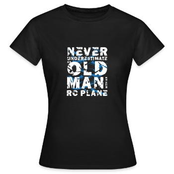 Avion modèle réduit RC - T-shirt Femme - noir - Devant - AI Model Female 172 dark (172cm)