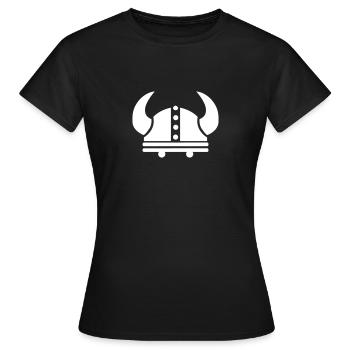 Wikinger Helm - Frauen T-Shirt - Schwarz - Vorne - AI Model Female 172 dark (172cm)
