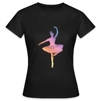 Ballet Silhouette - T-shirt Femme - noir - Devant - AI Model Female 172 dark (172cm)