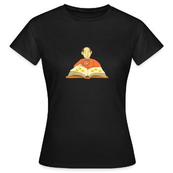 Münzsammler liest sein Album - Frauen T-Shirt - Schwarz - Vorne - AI Model Female 172 dark (172cm)