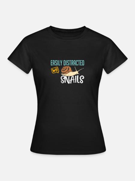 Ich bin verrückt nach Schnecken Gartenarbeit - Frauen T-Shirt - Schwarz