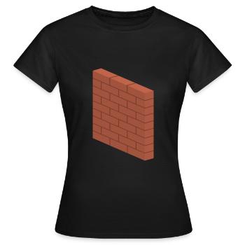 Ziegelmauer - Konstruktion Mauerwerk Gebäude Maurer - Frauen T-Shirt - Schwarz - Vorne - AI Model Female 172 dark (172cm)