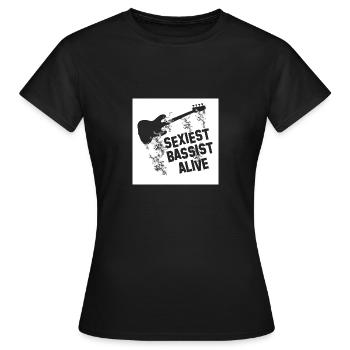 Groupie bassiste - T-shirt Femme - noir - Devant - AI Model Female 172 dark (172cm)