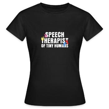 Logopädin von Tiny Humans - Frauen T-Shirt - Schwarz - Vorne - AI Model Female 172 dark (172cm)