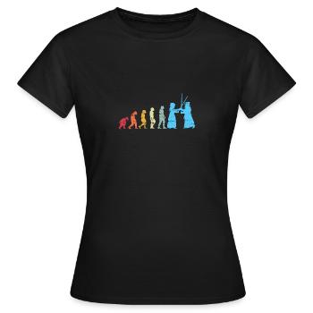 Kendo – Martial Art Vintage Combat Sprüche - Frauen T-Shirt - Schwarz - Vorne - AI Model Female 172 dark (172cm)