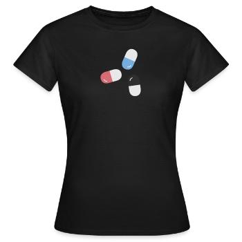 pilules - T-shirt Femme - noir - Devant - AI Model Female 172 dark (172cm)