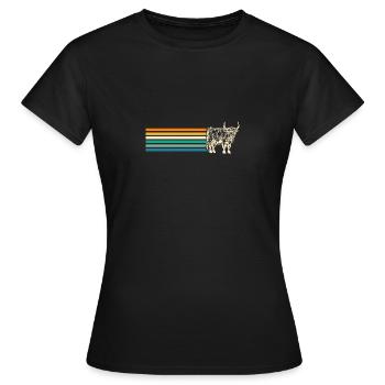 Bovins vaches Bovins Highland - T-shirt Femme - noir - Devant - AI Model Female 172 dark (172cm)
