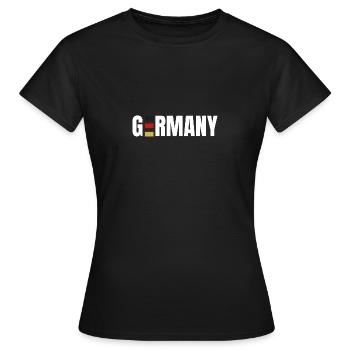 Germany Football Germany - Women's T-Shirt - black - Front - AI Model Female 172 dark (172cm)