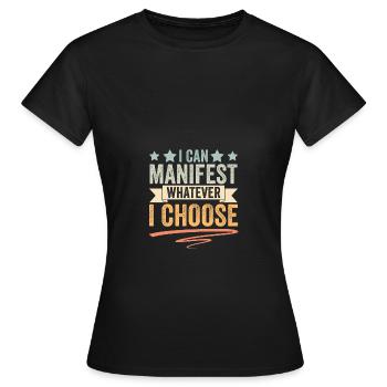 Manifestation positive cool que je peux manifester - T-shirt Femme - noir - Devant - AI Model Female 172 dark (172cm)