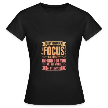 Daily Reminder Vintage Retro Affirmation A - Women's T-Shirt - black - Front - AI Model Female 172 dark (172cm)